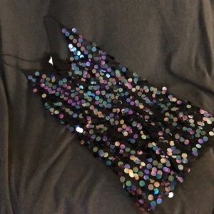 Sparkle Black Mini Dress